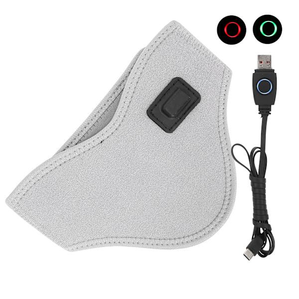 Uppvärmd nacklindning Lindra nacksmärta Värmeterapi Justerbar USB uppvärmd halskrage Grå