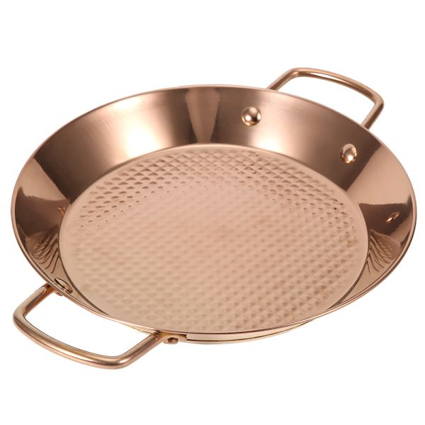 Rustfritt stål gryte sjømatfat med dobbelthåndtak kjøkkenredskap 26cm indre diameter
