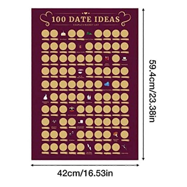 Dates Skrab Af Plakat, Valentinsdag Billedrumsindretning, Sort