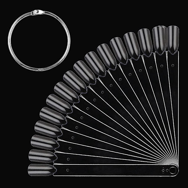 Neglelak Farveprøve Display Stativ med 100 stk. Falske Negle Farveprøve Display Sticks - Transparent