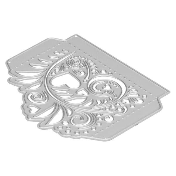2 st präglingsstansar i kolstål, dekorativa schabloner för DIY-scrapbooking