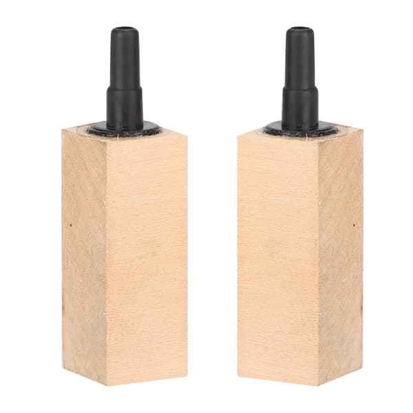 2 stk/sett Naturlig tre luftboble stein diffuser for akvarium fisketank (S)