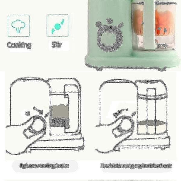 Babymadprocessor, Purémadprocessor, Dampkoger og Blender, Varmer, Alt-i-én Automatisk Madlavning
