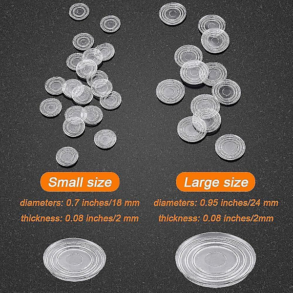 Klar Anti-Skli Dash Matte for Glass Bordplate - 100 Stykker, 2 Størrelser