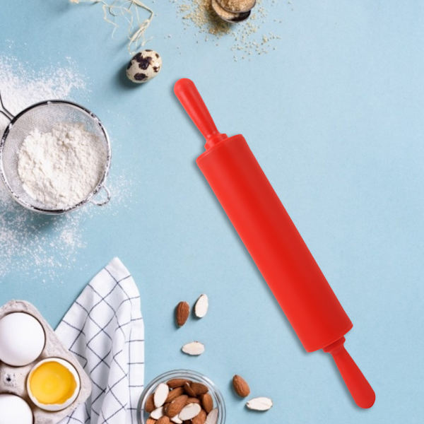 Färgglad silikonkavelrestaurang Hembakat bröd Cookie Dough Roll Tool (röd)