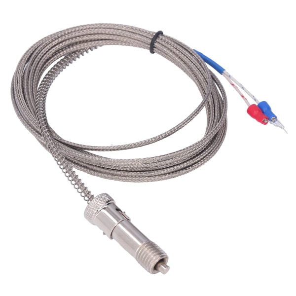 K Type termoelement rustfritt stål Snap Fit fjær termoelementer for temperatursensor M12 3 meter