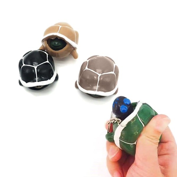 Decompression Artifact Shrink Head Tortoise Squeezing Toy Lovely Durable Vent Decompression Toy for Kids Adult