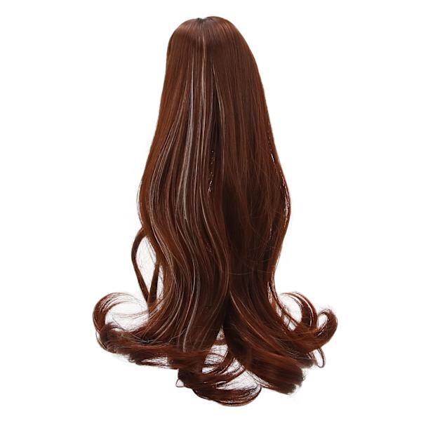 1/3 BJD-docka peruk värmebeständig högtemperatur silke mörkbrun lång lockig peruk för 8-9 tum 21-24 cm BJD-docka