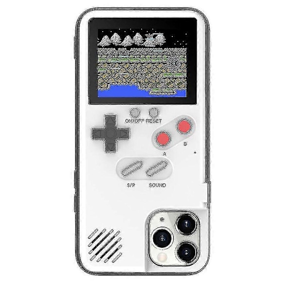 Høykvalitets Gameboy-deksel for iPhone 13 12 11 Pro Max Plus - Retro Spillkonsolldeksel Rosa For iPhone XR