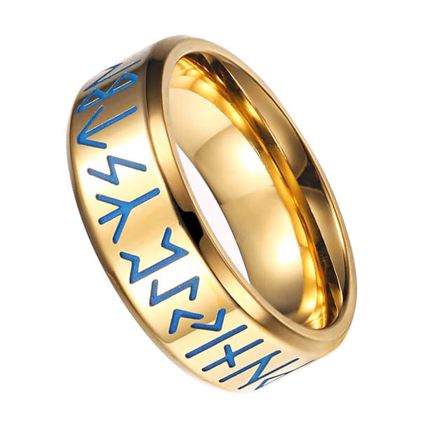 Herrring i titan, graverad guld, lysande, modern, glansig, 18,2 mm innerdiameter