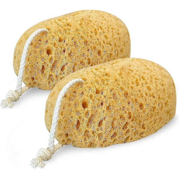Stora Badsvampar i Skum, 2-pack, Mjuka Exfolierande Loofah för Duschen