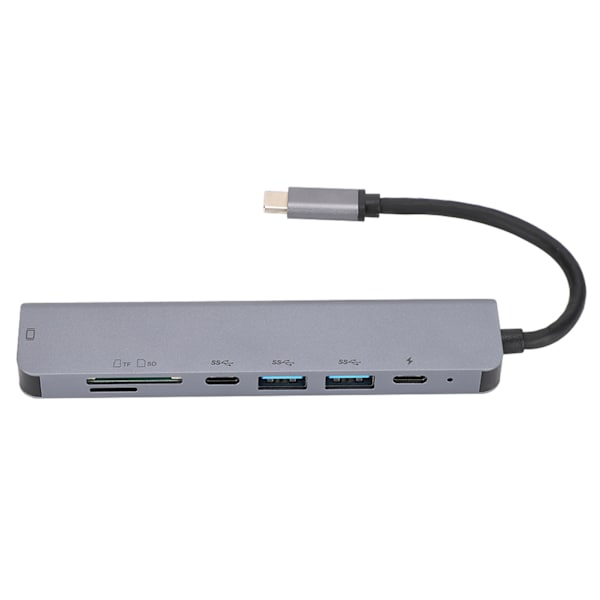 7-i-1 Hub Type-C til HDMI +PD Multifunktionsadapter Hurtigopladningskonverter