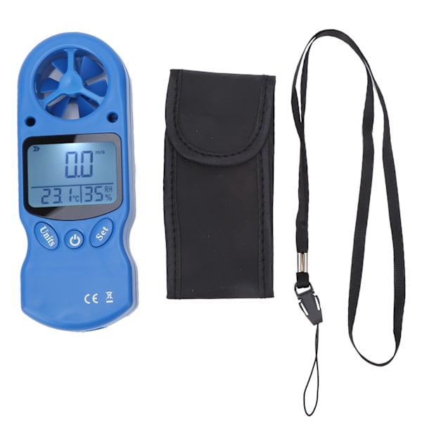 Mini håndholdt digital vindmåler Vindhastighedsmåler 0~30m/s Temperaturmåler tester