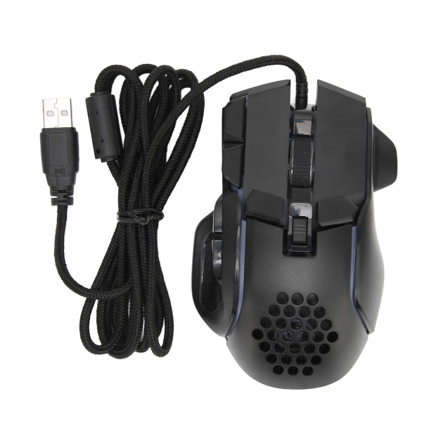 RGB Gaming Mouse 12800 DPI Gaming Mouse Optisk kabelansluten med 10 programmerbara knappar 13 Bakgrundsbelysningslägen Mekanisk mus