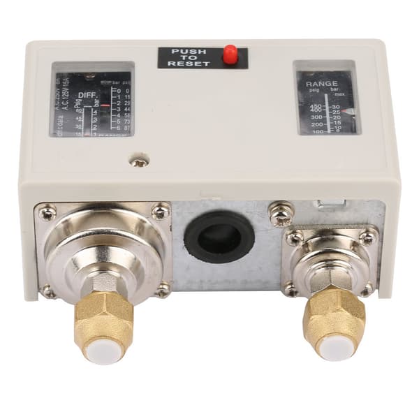 Elektronisk R1/4\" 15A 250V Dobbel Trykkontrollbryter Smart Pumpe Trykkontroller
