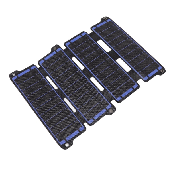 Solcellepanel Folding Monokrystallinsk Silisium 2 USB Utgang Fleksibel ETFE Solcellepanel 14W 5V Blå