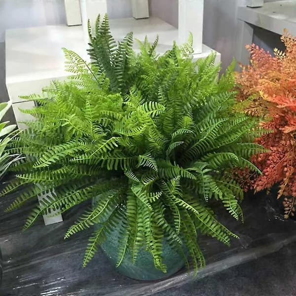 Kunstig Boston Bregneblad Hjem Kunstige Planter Blomster Julepynt som visa