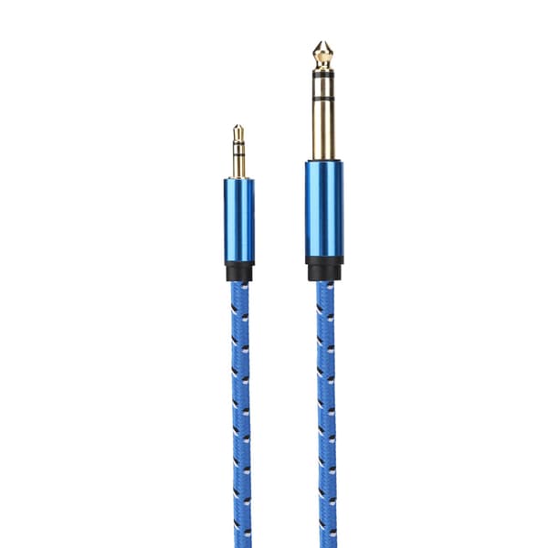 3,5 mm Stereo Hane till 6,35 mm Stereo Hane Ljudkabel för Förstärkare Högtalare Elgitarr 1M