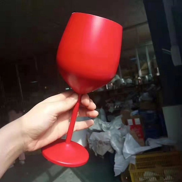 Vinglass i rustfritt stål - Sett med 2, 550 ml - Uknuselig, perfekt for utendørs, bar, basseng