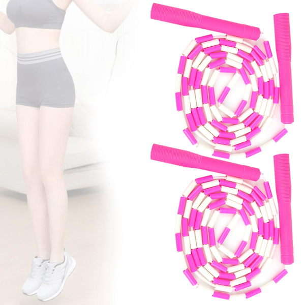 2st PVC Färgglad Justerbar Ledrep Hoppa Barn Dagis Vuxna Fitness Tillbehör Rosa