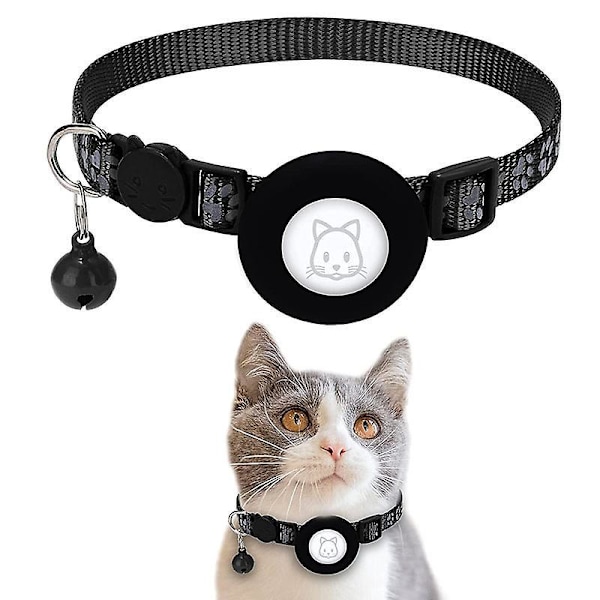 Reflekterande Anti-Kvävnings Katthalsband Set med Lokator 2 Stycken Kattillbehör