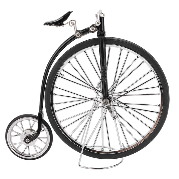 Cykelmodel Sort Store Små Hjul Retro Design Legeringsmateriale Legetøjscykelpynt til Borde Bogreoler