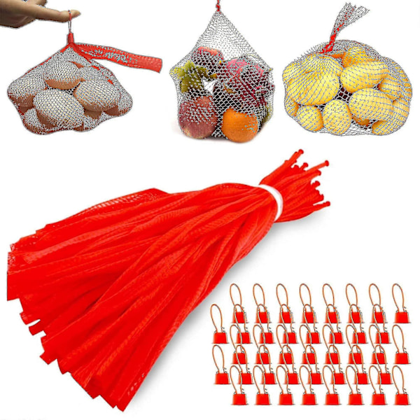 Pakke med 200 Mesh Fruktposer Gjenbrukbare Mesh Poser Handlenett Egg Nettpose Frukt Nettpose For Egg Nettposer, Frukt C