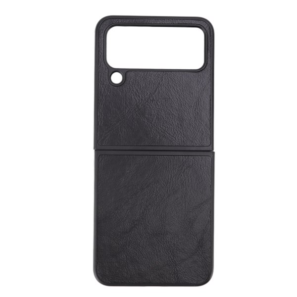 Vikbar skärm Phone case Läder Vikbar cover för Samsung Galaxy Z FLIP 4 Svart