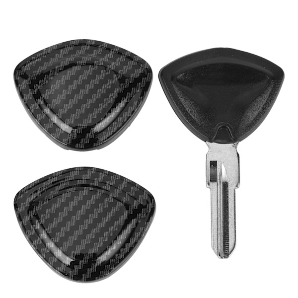 Uncut Motorcycle Ignition Key with Carbon Fiber Style Cover Fit for Bombardier Can Am