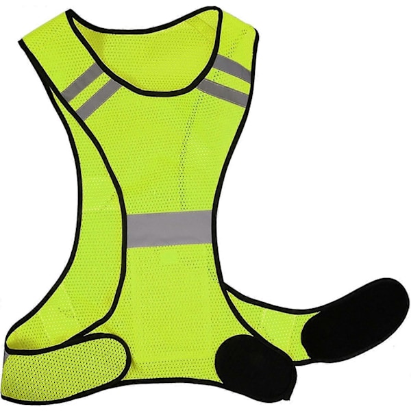 Refleksvest med høj synlighed - Kvinder og mænd - Åndbar - Letvægt - Sikkerheds fluorescerende jakke til løb, cykling