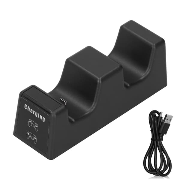 Dobbel kontrollerlader ladestasjon stativ med skjerm for PS5