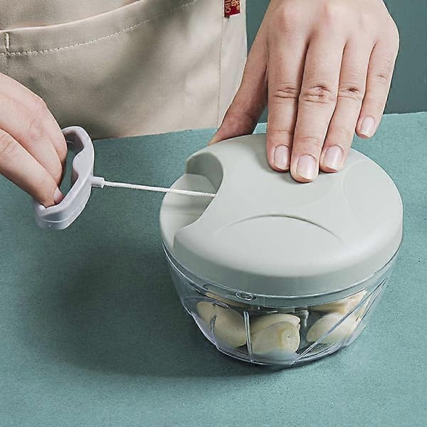500/900ML Garlic Chopper Manual Rotary Vegetable Cutter Chopper Slicer Fruit Garlic Press Kitchen Tool Blender Meat Grinder blue blue 500ml