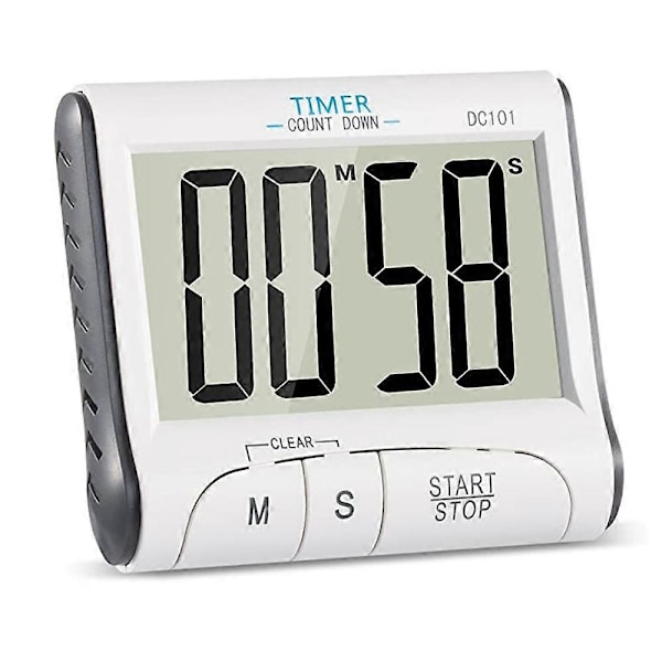 Kjøkkentimer, 24H Digital Magnetisk Elektronisk Kjøkkentimer Digital Timer med Lydalarm LCD-Skjerm Nedtellingstimer Magnetisk Stativ, Elektronisk Tim