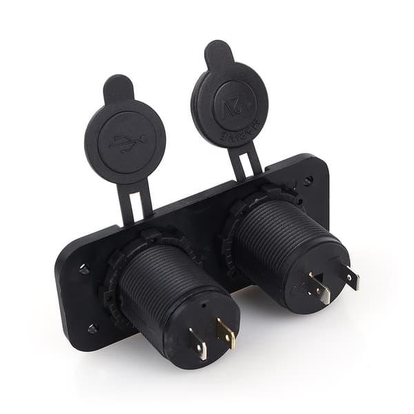Dobbel USB Bil Auto Sigarettenner Uttak Splitter 12V Lader Strømadapter Uttak