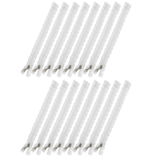 20 st 20 cm DIY nylon spets blixtlås spole blomma blixtlås för sömnad bröllopsklänning hantverk vit