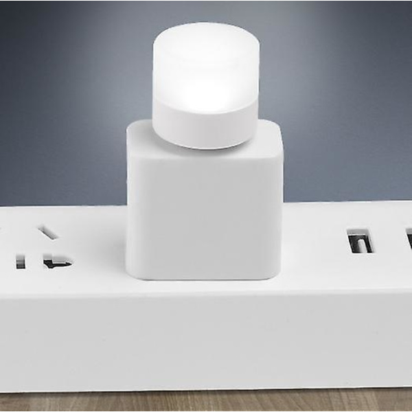 USB driven LED-läslampa med ögonskydd, varmvitt ljus för bärbar dator, dator, skrivbord - liten rund design (10 lampor)