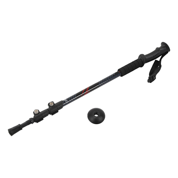 Teleskooppinen vaellussauva 3-osainen alumiiniseoskävelysauva Retractable Walking Pole vuorikiipeilyyn tutkimusmusta