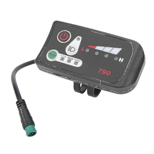 Elektrisk Cykel LED Strøm Display Panel Elektrisk Cykel Modifikation Display Meter Med Vandtæt 5p Hanstik Til 22.2mm Styr 48V