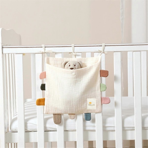Baby Seng Side Organizer Bomull Seng Oppbevaringspose A