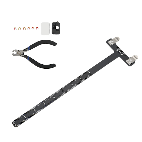 Bågskytte Tuning Verktygssats Recurve Båge T-Vinkel Båge Linjal Pilnockpunkter Praktisk Aluminiumlegering