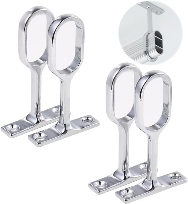 Garderobestangfester, Klesstangfester, Ovale Garderobestangfester, Flensfester, Garderobestangholdere, Sinklegering