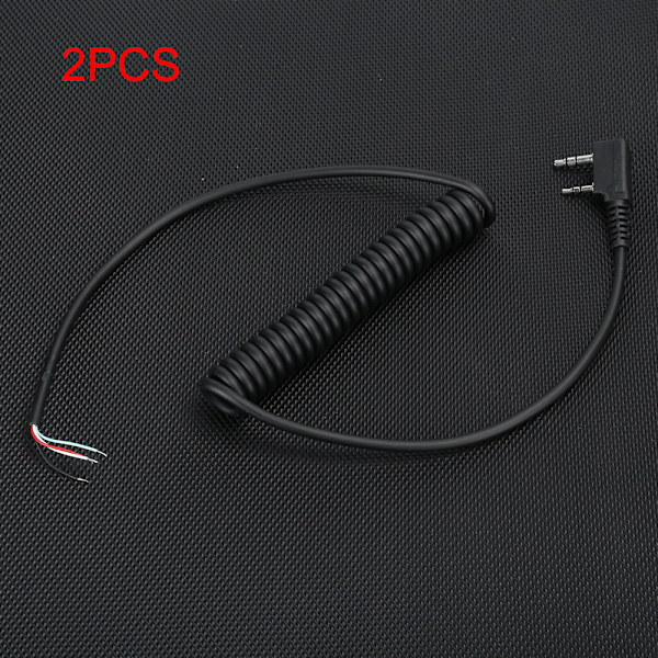 2st 2 stift 4 trådar högtalare mikrofonkabel tillbehör för Baofeng UV5R för Kenwood TK370