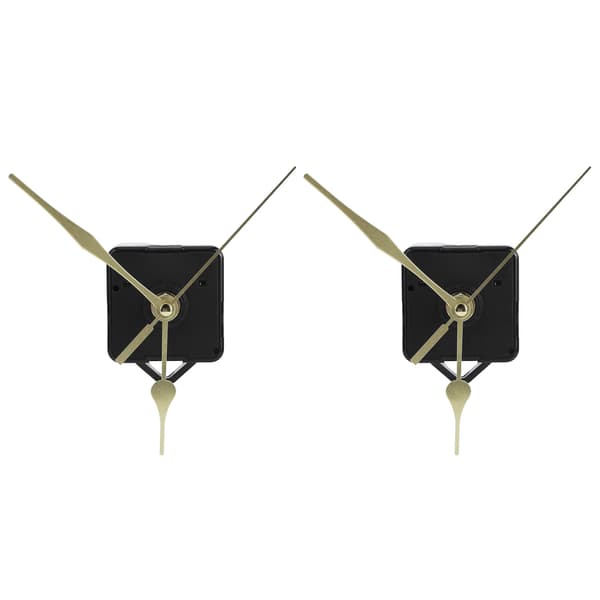 2Set Quartz Klockrörelse Visare Kit Mekanism Beslag DIY Klockreparationsdelar Guld