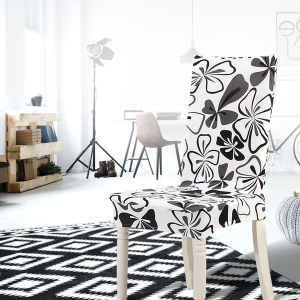 Polyester Trykk Elastisk Stoltrekk Avtakbare Beskyttelsesdeksler for Hjem Bryllup Hotell