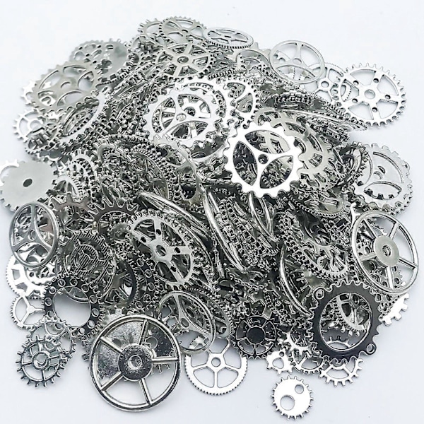 Steampunk Metalliset Metriset Kutistusriipukset Satunnaisia Eri Kokoja (30/50g) DIY Korujen Valmistustarvikkeet SN495