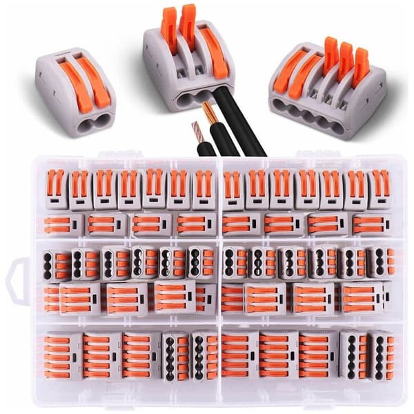 60-delt elektrisk stik – 30 x 2-vejs, 20 x 3-vejs, 10 x 5-vejs – Modificeret nylon 6.6 materiale – Værktøjsfri forbindelse – 10 stk.
