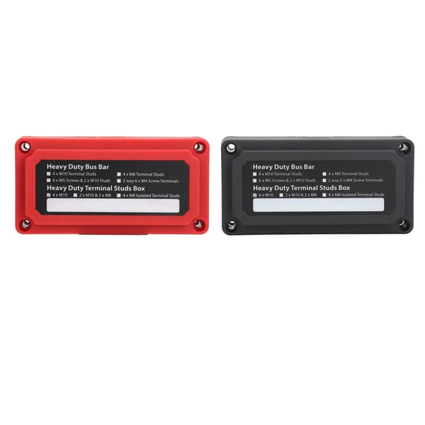1 par samleskinneboks 200A 4 X M10 3/8in pinner samleskinneterminalblokk for biler bobiler lastebiler yachter DC12 til 48V