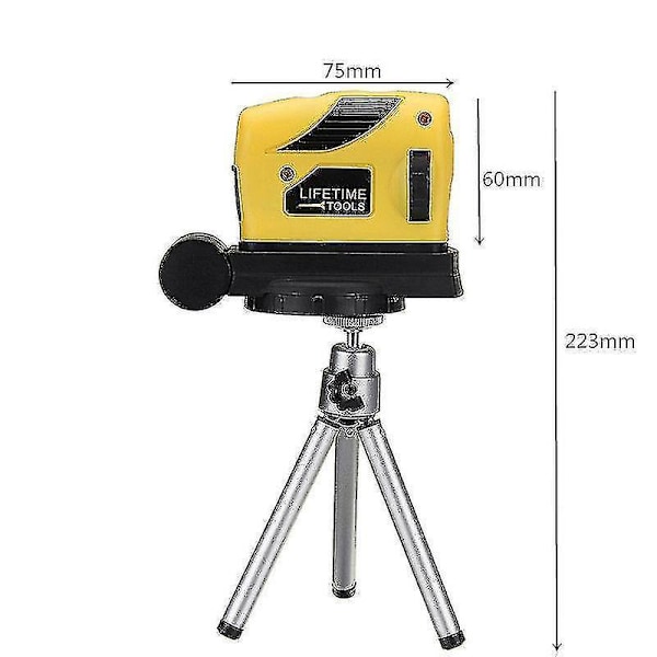 4 i 1 Præcisions Multipurpose Laser Vaterpas 360 Graders Horisontal Vertikal Lysstråle Målebånd