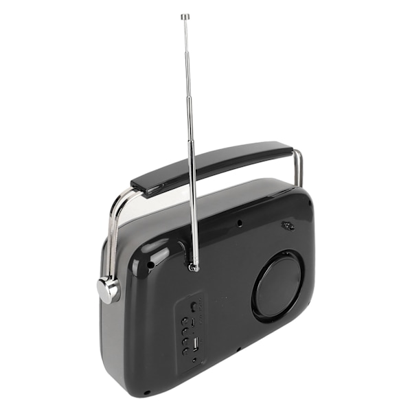 Retro Radio Bluetooth Kaiutin Kannettava Kädessä pidettävä HiFi Stereo Ääni Söpö vanhanaikainen radiokaiutin juhliin ulkona musta