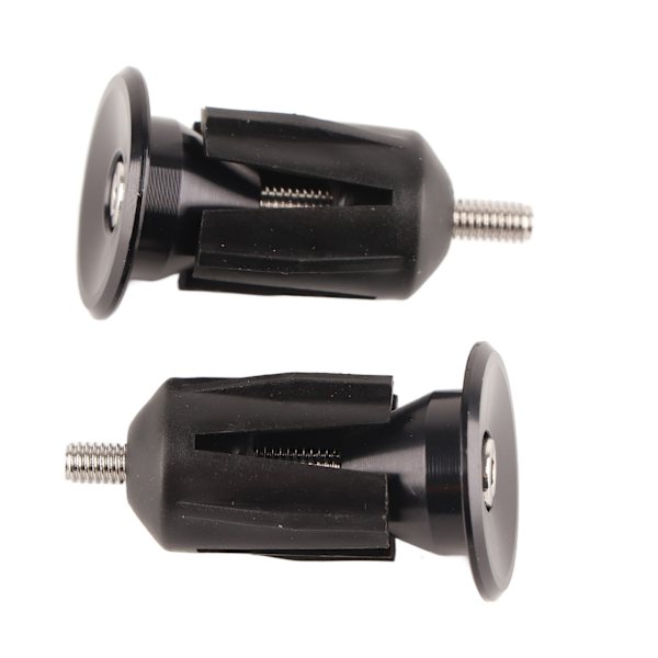 1 Par Cykel Cykel Aluminium Styregrepp Cap Plug Styre Caps End Pluggar Svart